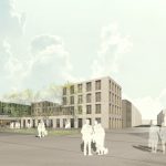 Entwurfsstudie für die Quartiersentwicklung des Marktplatzes in Meckenheim im Rhein-Sieg-Kreis.